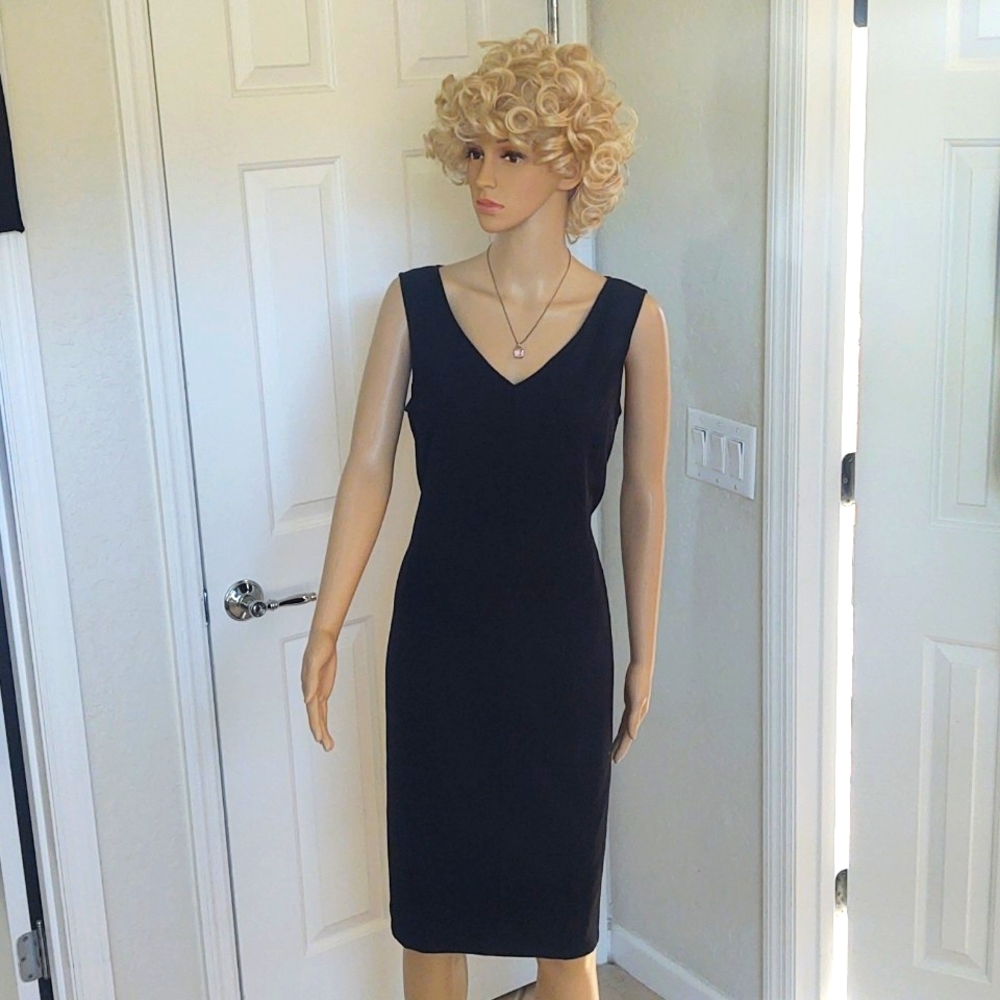 Talbots Wool V-Neck Sleeveless Dress